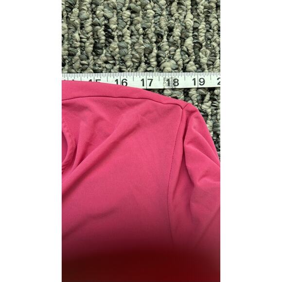 TAHARI TOP Size 3X Peasant Sleeve Zipper V-Neck Bright Pink Resort Wedding Boho - Picture 8 of 11